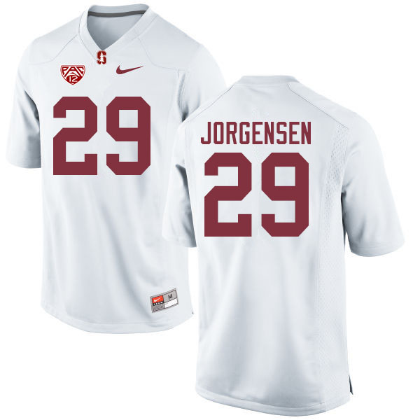 Men #29 Spencer Jorgensen Stanford Cardinal College Football Jerseys Sale-White